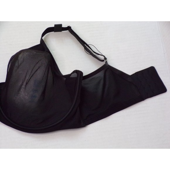 CURVY COUTURE Full Figure Non-Padded Sheer Mesh Underwire Bra Black 44DD #1311 - Picture 6 of 9